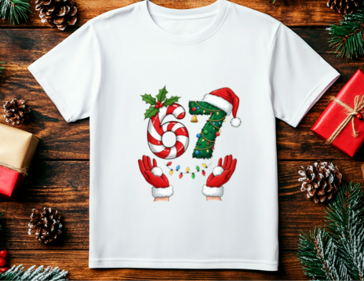 6 7 Christmas (kids) | Christmas T-Shirts| Festive Holiday Apparel Gifts