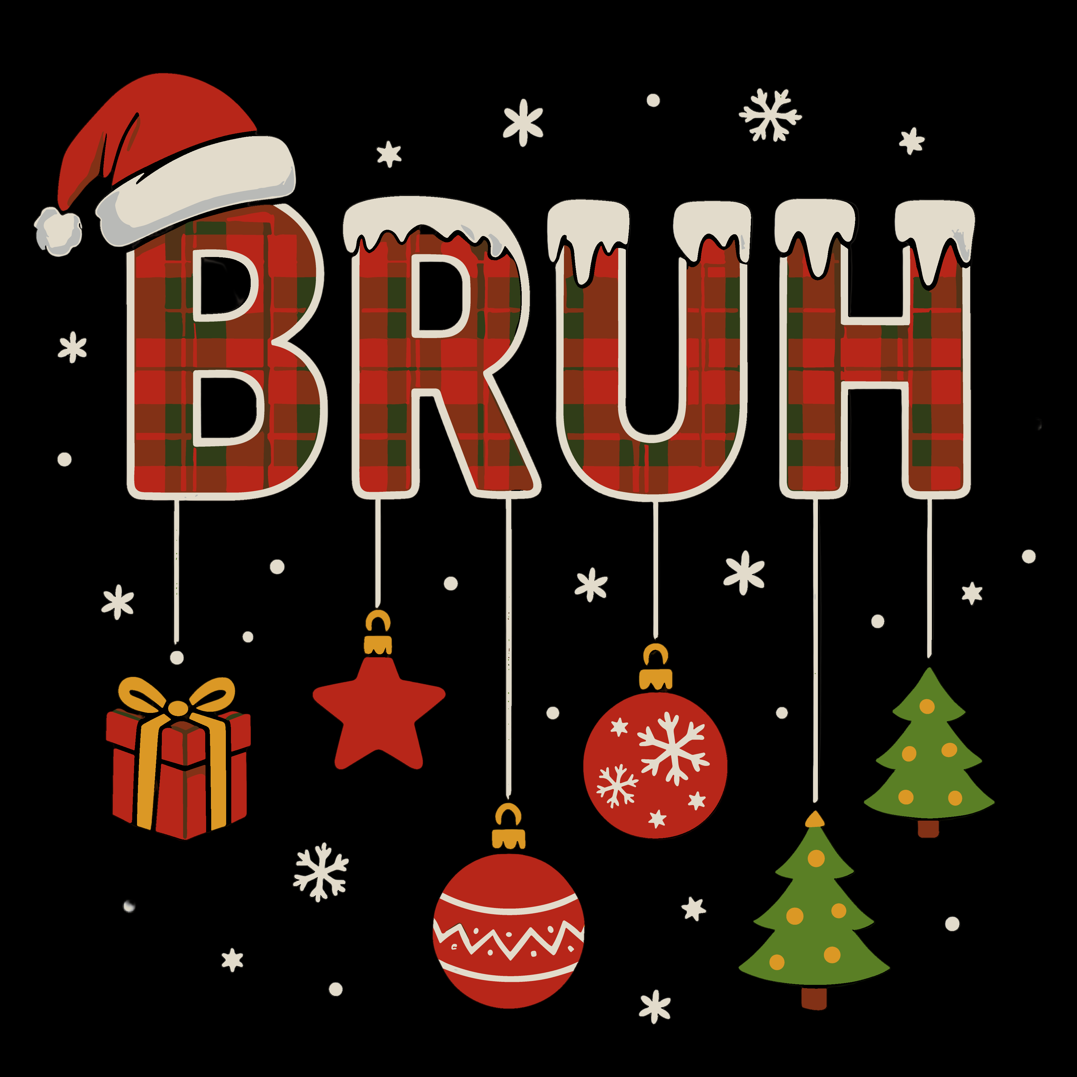 Bruh T-shirt | Christmas T-Shirt | Festive Holiday Apparel Gifts